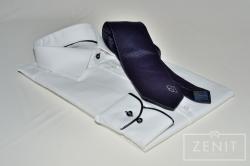 Camicia artigianale in cotone abbinata a cravatta by Pegaso