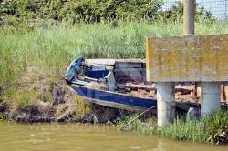 Relitto in barena al Passo Campalto - Laguna di Venezia