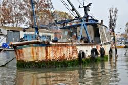 Motopesca abbandonato in Canal Salso (11/2020)