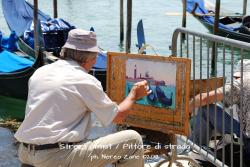 Pittore di strada in Piazzetta San Marco. Street artist