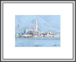La zona industriale di Fusina vista dal Canale Contorta - Sant’Angelo  - Esposta a Ca' Mestre dal 28 maggio al 23 giugno 2026