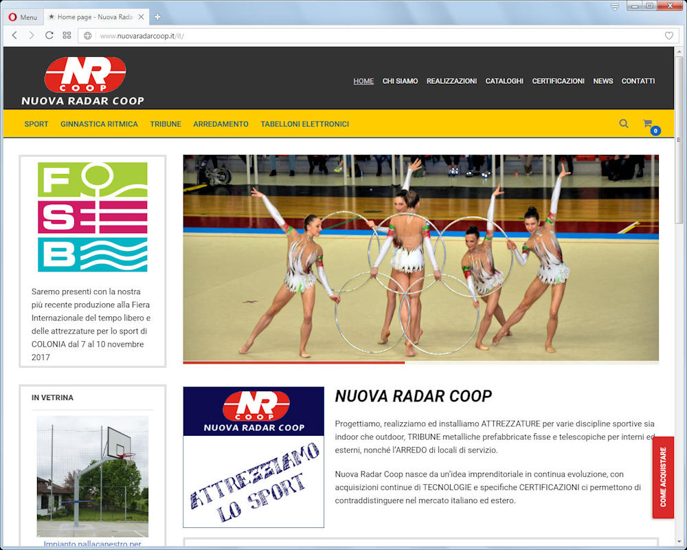 Attrezzature sportive Nuova Radar Coop Attrezzature sportive Nuova Radar Coop