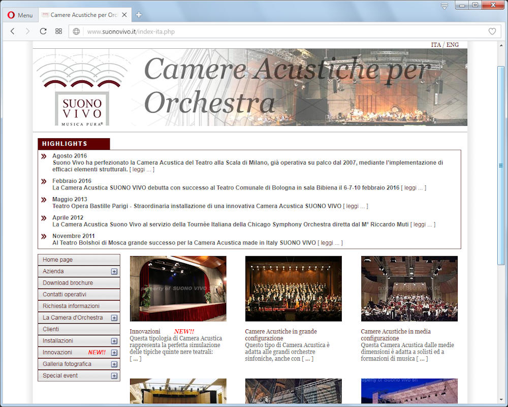 Camere acustiche per orchestra Suono Vivo Camere acustiche per orchestra Suono Vivo